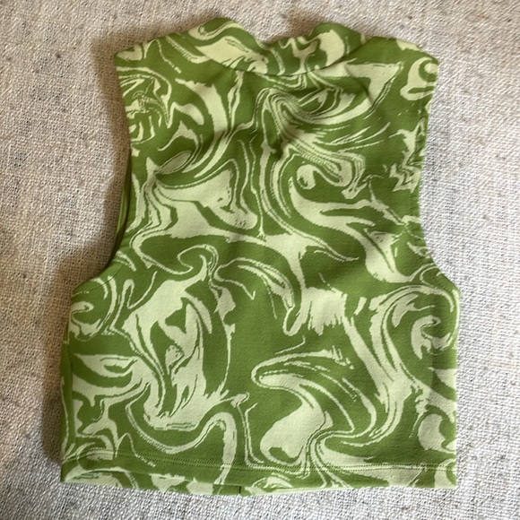 Bright Green Tie-Die Crop Top & Wide-Leg Pants - Picture 4 of 4